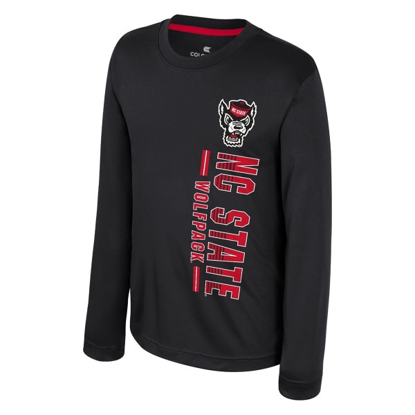 Black Youth Long Sleeve Poly Tee -